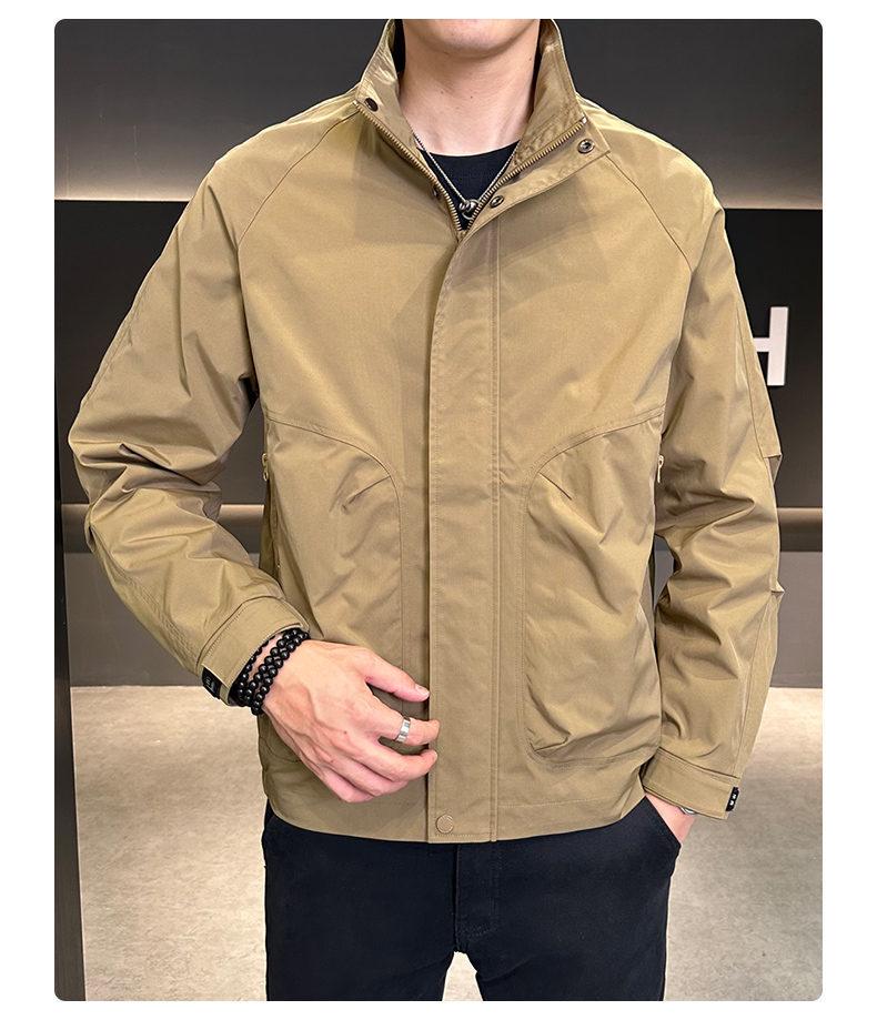 Men's Casual Fashion Stand Collar Cotton-Padded Jacket for Autumn and Winter