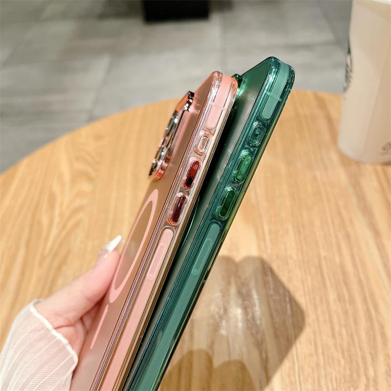 Luxury Matte Laser Magsafe  Colorful for Magnetic Wireless Charge Case for IPhone 16 15 14 Plus 13 12 11 Pro Max Shockproof Full Protection Cover