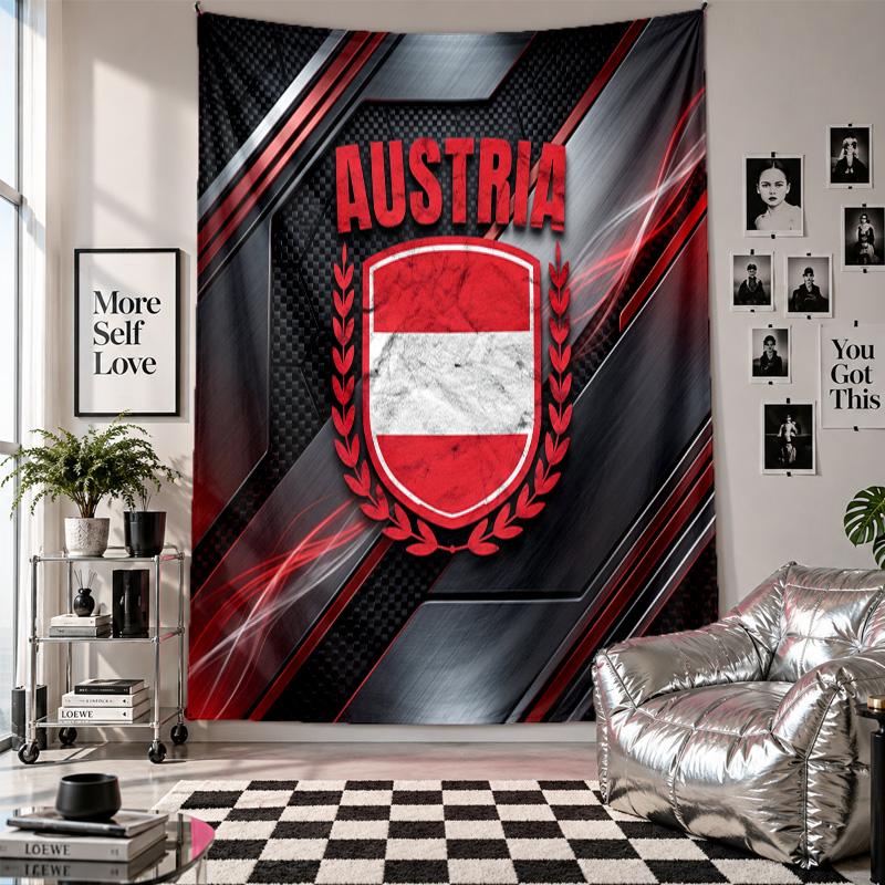 Austria Football Wall Tapestry Home Decor Wall Hanging Cloth for Bedroom Living Room Background