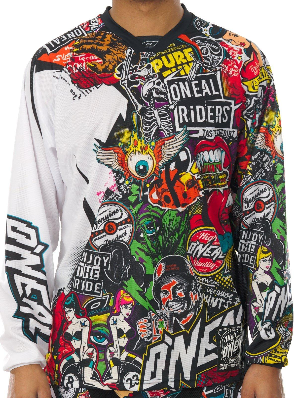 

Mayhem Crank Jersey Size O Neal 0023-102 Men s (Black/Multi, Small)