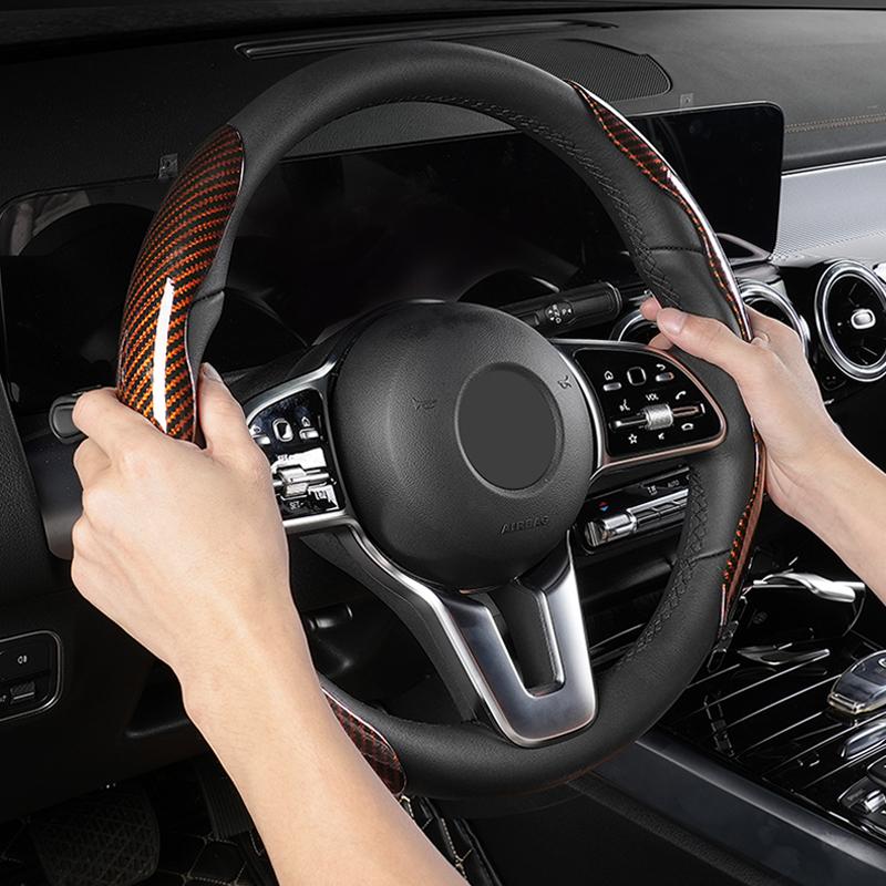 2pcs Car Anti-slip Steering Wheel Cover For BMW M Power E46 E39 E60 E90 E91 E36 E87 F10 F20 F30 X1 X2 X3 X4 X5 X7 M2 M3 M4 M5