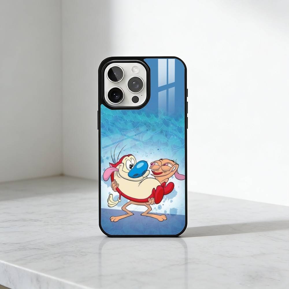 

Classic Cartoon The R-Ren and Stimpy Phone Case For iPhone17,16,15,14,13 Plus,Pro Max Magnetic For Magsafe Wireless Charging iPhone15Plus