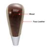 uxcell Auto Gear Stick Shift Knob Wood Knob for Car Leather Toyota Compatible RAV4