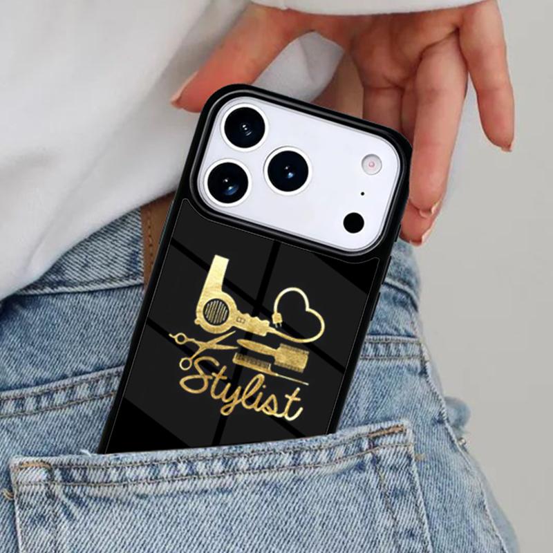 Hair Stylist Tools Phone Case for iPhone 16e 15 14 13 12 17 Pro Max Plus Air 17pro Cover Coque
