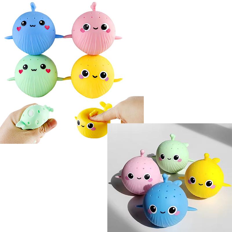 

Novelty Squeeze Toy For Stress Relief, Crab, Duck, Whale And Octopus Designs Realistic Bath Toys Spray Water For Party &Swimming