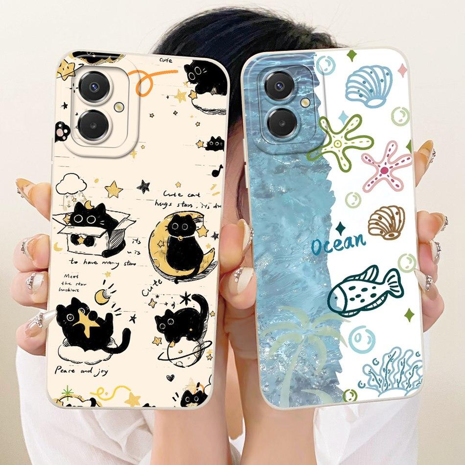 For Samsung Galaxy A07 4G Fashion Dusk Beach Painting Phone Case For Samsung A07 4G SM-A075B Soft Silicone Covers Bumpers