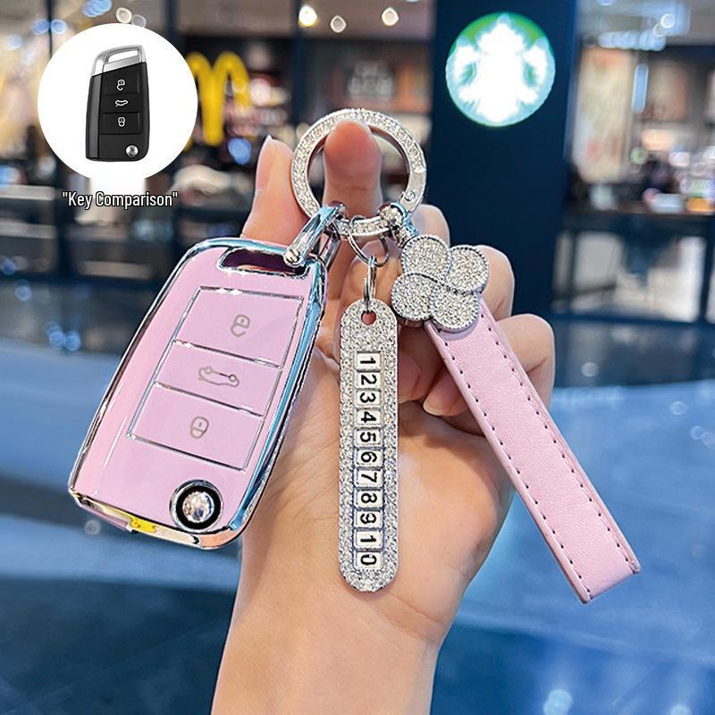 Volkswagen Passat Key Cover for 2017/18 Models - Dedicated SAIC Passat Car Key Shell with Buckle
