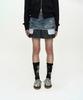 ADSB ANDERSSON BELL Painted Denim Layered Mini Pleats Skirt Apa884W(Blue)