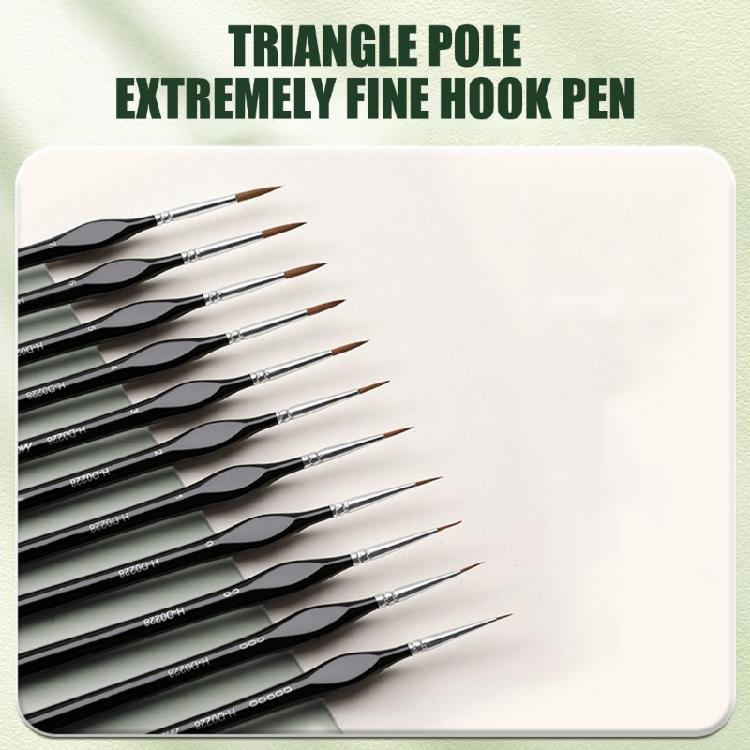 11 Pcs Fine Tip Paint Brush Set Miniature Painting Brushes Small Drawing Brush Detail Paint Brushes