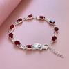 Fashion silver color red stone bracelet men and women fashion jewelry birthday jewelry