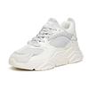 Anta Life Collection Synthetic Leather Slip Resistant Abrasion Resistant Low top Chunky Sneakers Men's White Gray (Unisex) Chunky Sneakers