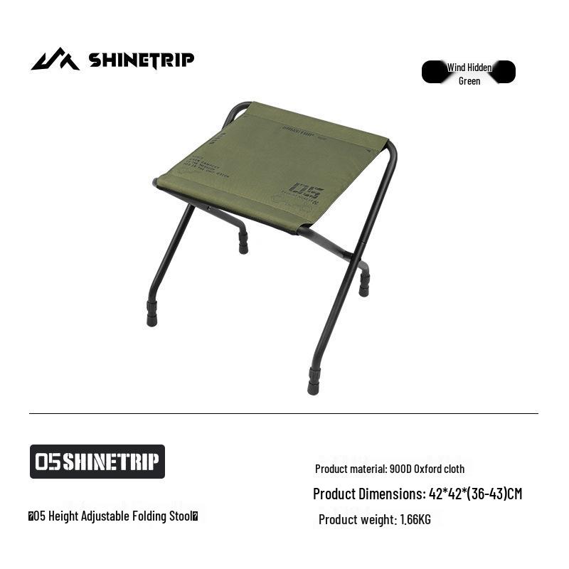 

Shinetrip Adjustable Outdoor Folding Stool for Camping and Fishing