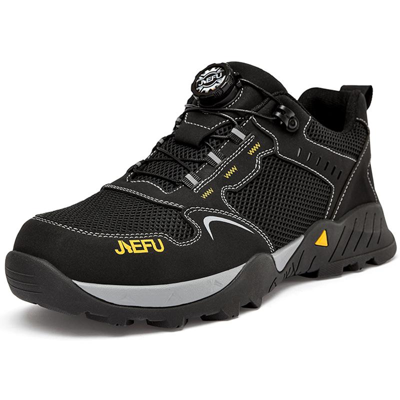 

Breathable safety shoes Men Rotating button Men s sports shoes Puncture-Proof Work Shoes Composite toe insulating shoes Security 37