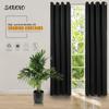 Modern Blackout Curtains for Window Treatment Blinds Finished Drapes Solid Color Blackout Curtains for Living Room Bedroom Grommet Top 1pc