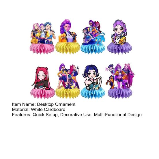 8 st honungskakabordsdekoration skrivbordsprydnad filmjägare födelsedagsfest bordsdekoration barnfesttillbehör fotobåsrekvisita