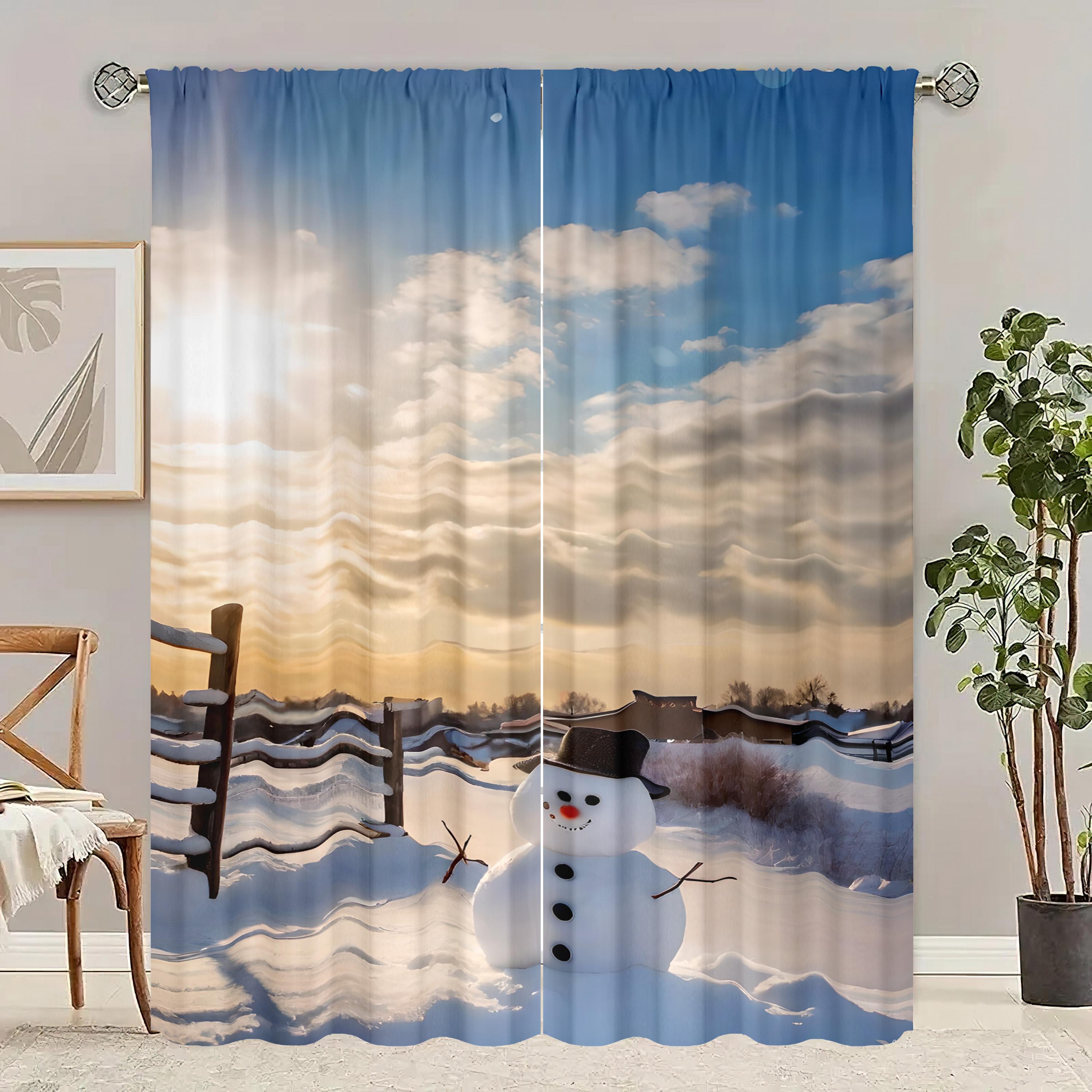 

2 pieces - customizable pattern size - Printed curtain - Polyester material - Bedroom, living room window, study 30inchx65inchx2Pcs