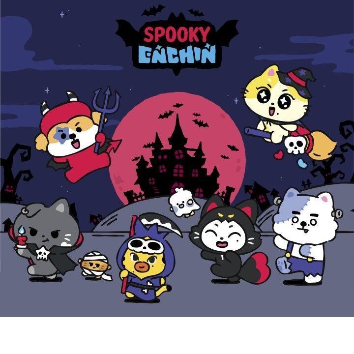 [Ready Stock] Enhypen — Enchin Plush Spooky Keyring