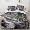 Crocodile Duvet Cover Set Wild Alligator Pattern Bedding Set Wildlife Style Comforter Cover Horror Animal Theme Twin Quilt Cover