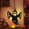 Halloween LED Lights with Hanging Rope Battery-Powered Ghost Pumpkin Hanging Party Lights for Shop/Home/Yard Windows for Indoor/Outdoor