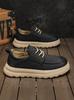 Men's Low-Top Casual Leather Shoes Vintage British Style Lightweight Soft Bottom Outdoor Work Shoes Spring Autumn Season