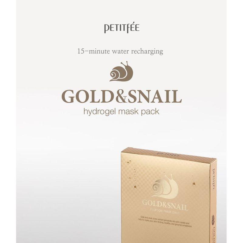 PETITFEE - Gold & Snail Hydrogel Mask Pack 5pcs