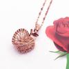 Purple Gold Brushed Apple Pendant European Fashion Exquisite Design Colored Gold Plated Rose Gold Necklace