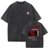 Vintage Anime Hunter X Hunter Washed T Shirts Kurapika Manga Graphic Short Sleeve T-shirt Men Women Casual Oversized T-shirts