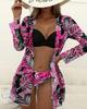 Swimsuit three-piece outerwear women's bikini split women's bikini sexy lace trend