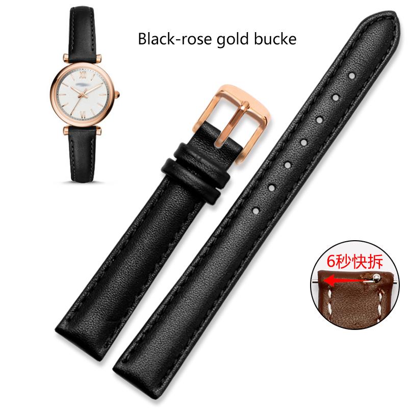 12mm 14mm 16mm 18mm 20mm Men Women Genuine Leather  Watch Band For Casio Fossil DW Folli Follie Watch Strap Bracelet Accessories