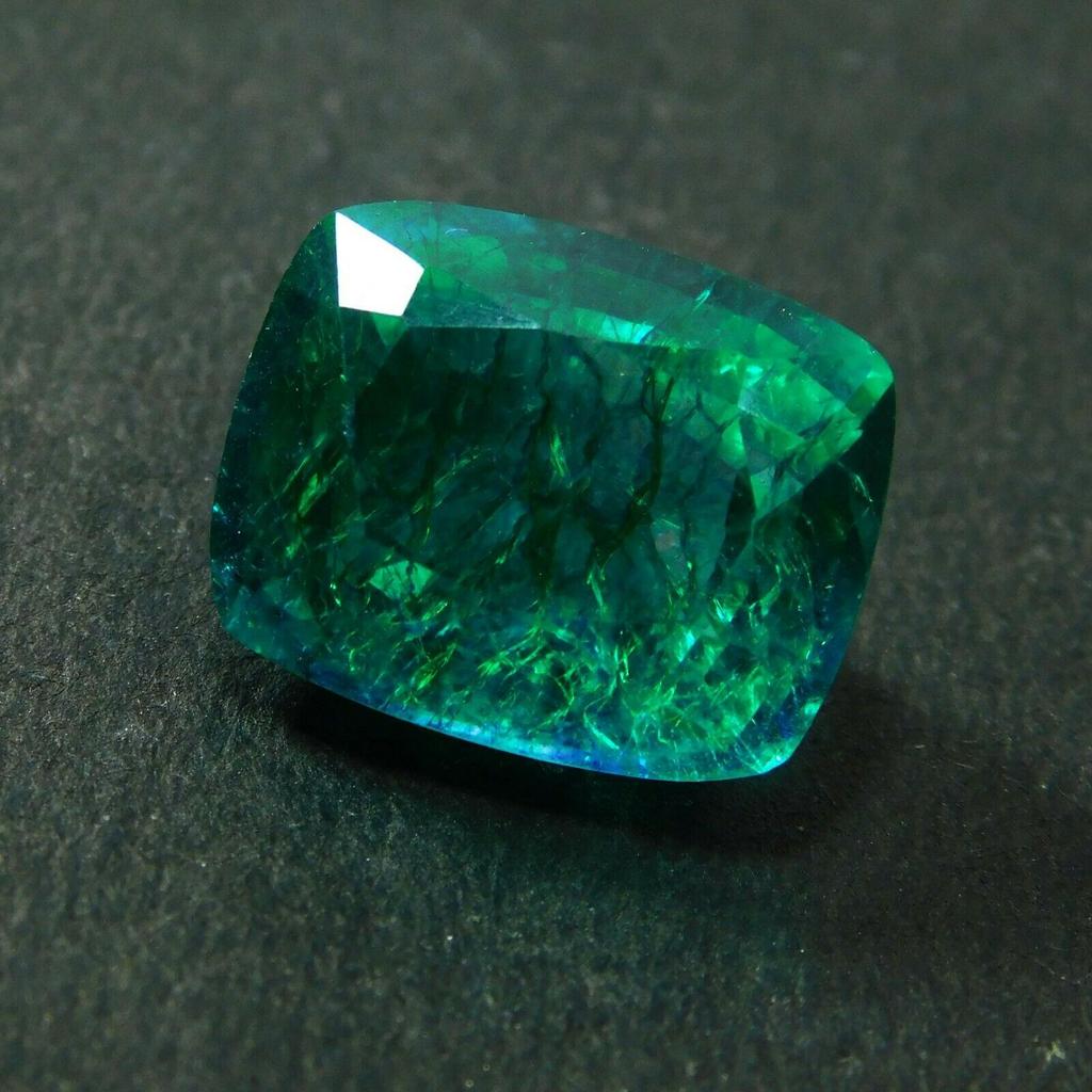 Natural 10.56 Ct Colombian Emerald CERTIFIED Cushion Cut Green Loose Gemstone m-25 008 004