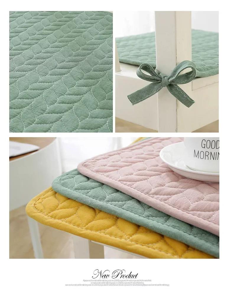 2 Pcs Four Season Universal Office Cushion Anti Slip Pure Cotton Simple Chair Cover Dining Computer Seat Cushion Chair Cushions