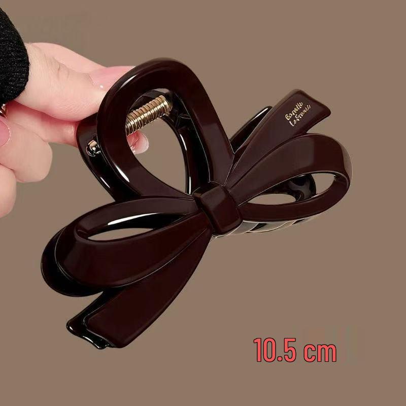 Koreanischer Eleganter Kürbisbogen Polka Dot Haarspange - Groß, Cremige Texturierte Hochsteckfrisur-Accessoire