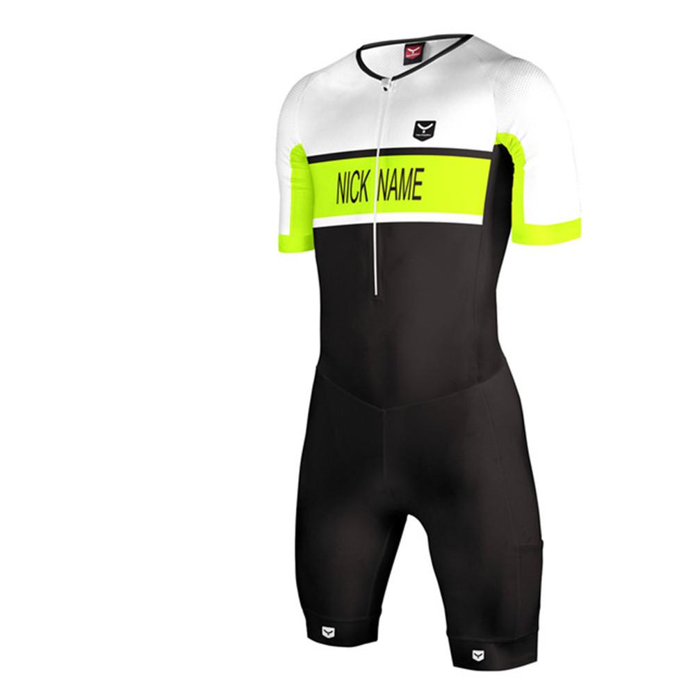 Taymory Pro Triathlon Racing Suit Men's Distance Jumpsuit Custom Trisuit LD AEROSKIN WHITE Cycling/Running/Swimming Clothing Kit