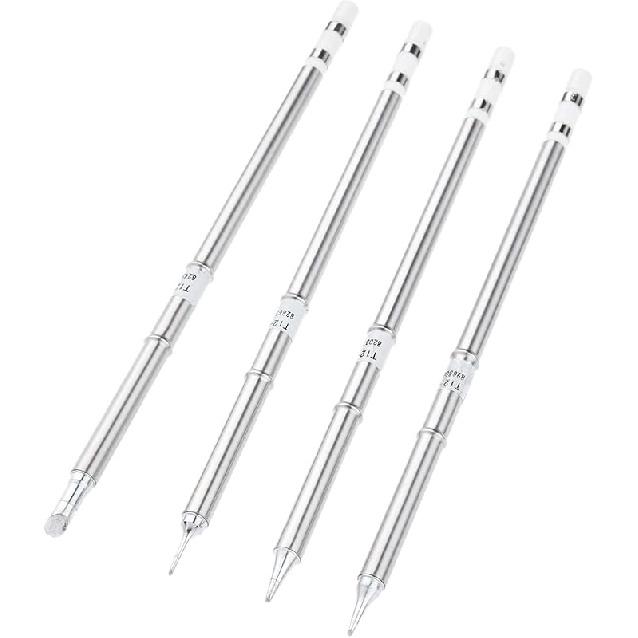 4PCS Soldering Iron Tips, T12 Series Solder Tips Kit for Hakko Soldering Station FX-951 FX-952 T12-K T12-B T12-BC2 T12-D24