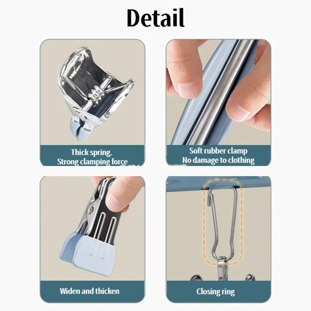 10 Clip Clothes Hanger Non-marking Clothes Drying Rack New Sock Clip