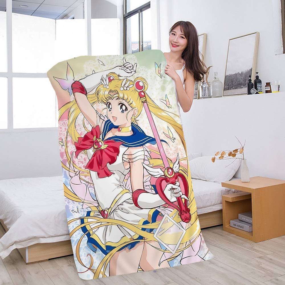 

Lovely S-Sailor M-Moon Beach Towel Colorful Bath Towels For Girl Microfiber Quick Dry Sand Free Beach Yoga Spa Gym Pool W40*H60(CM)