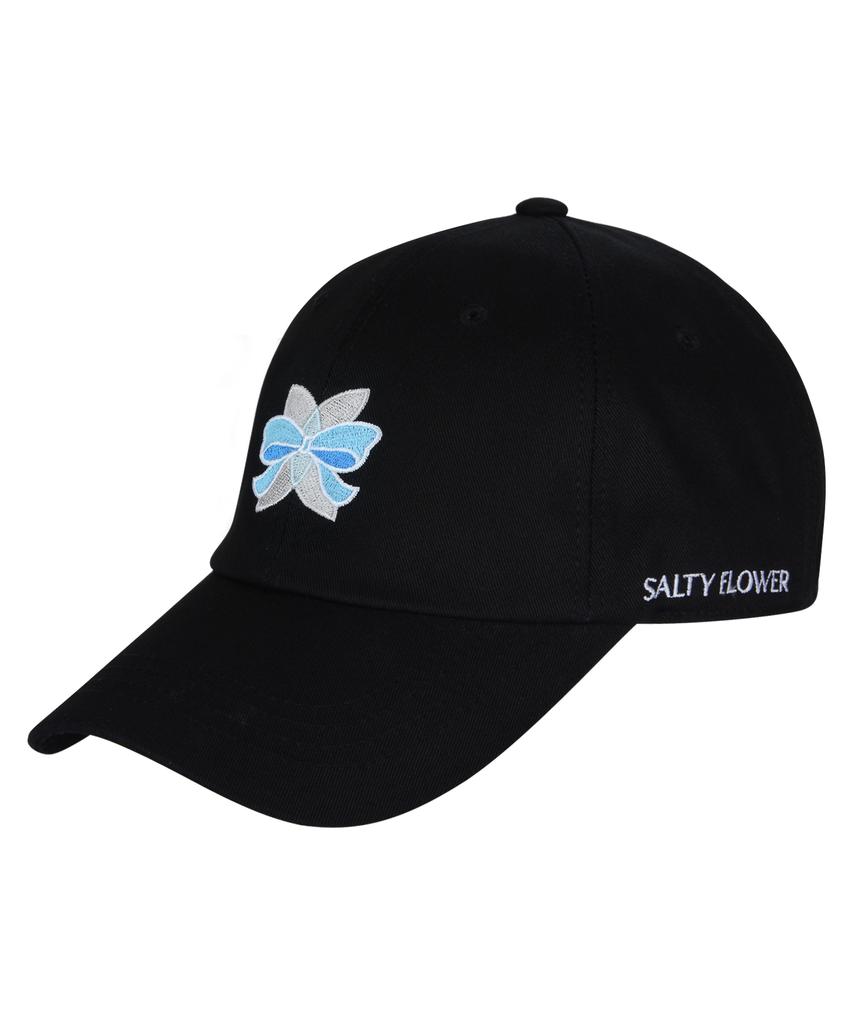 Soltipeullawo Sky Ribbon Embroidered Signature Cap Black