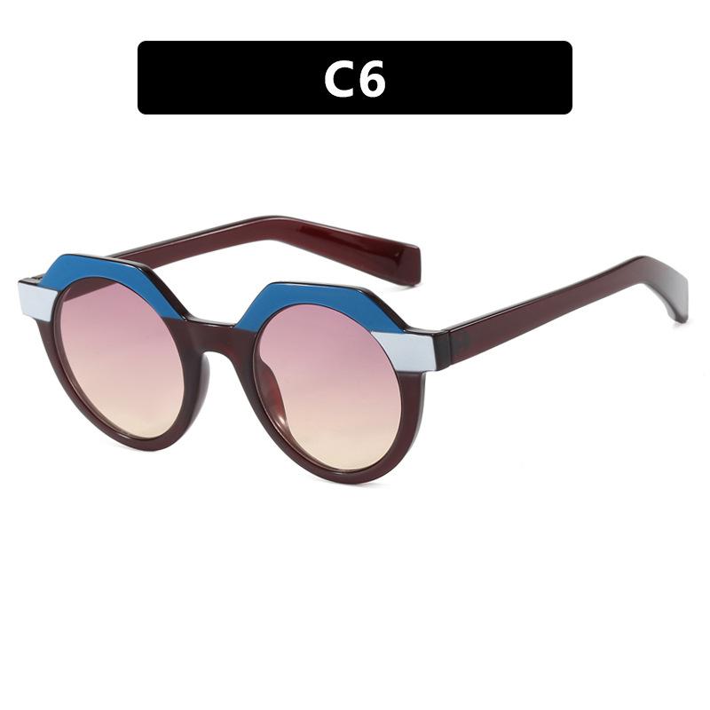 Irregular Round Sunglasses Women For Men  Vintage Sun Glasses Luxury Brand Designer Punk Multicolor Steampunk Shades Uv