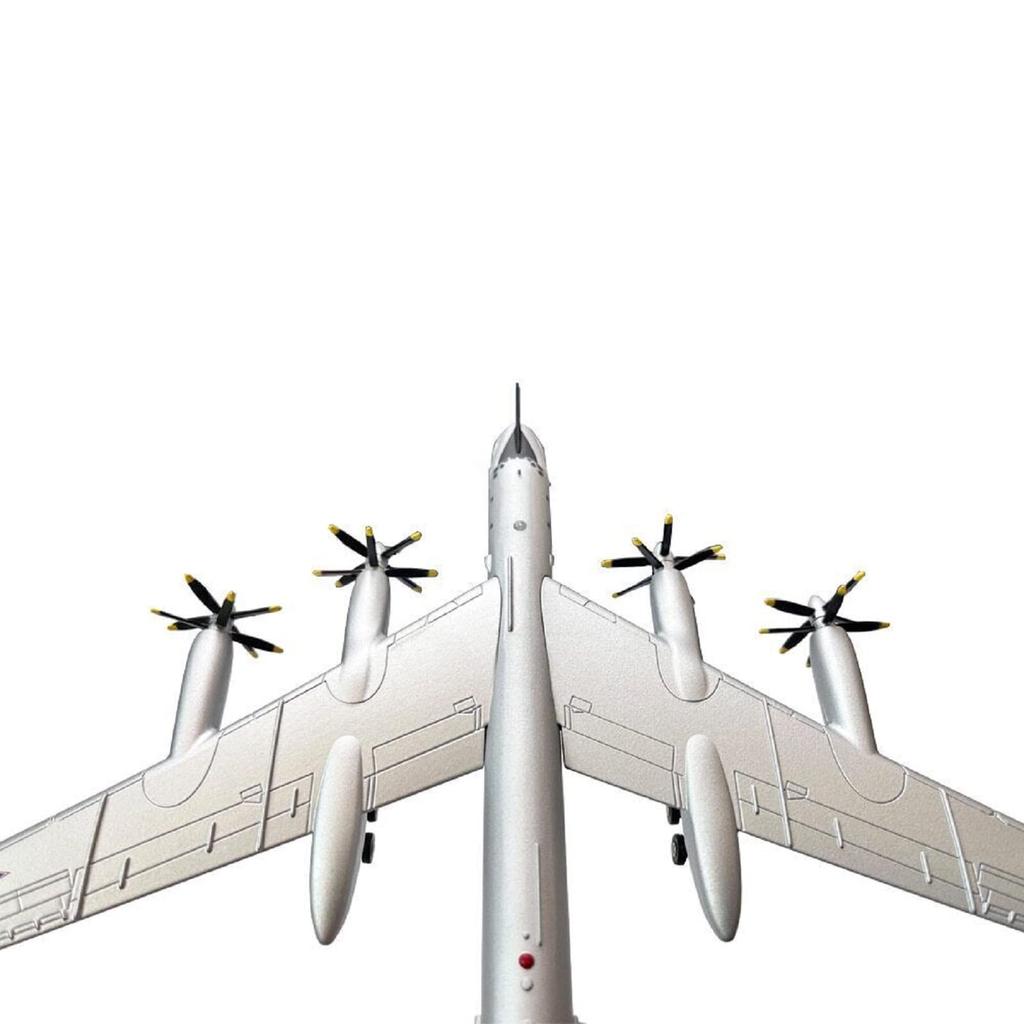 Simulation Alloy Aircraft Tupolev Bear Type Strategic Bomber Airplane Static Display Model for Collection Gift 1200 Model, Tu-95 Model,