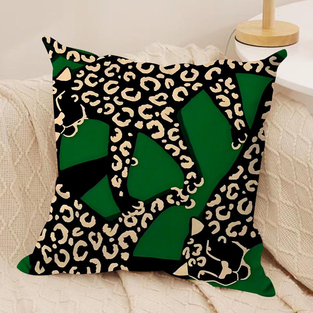 Art Abstract Illustration Cushion Cover Soft Plush Fabric Double-Sided Printed Sofa Cushion Cover for All Seasons Home DecorGift