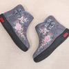 Thickened Floral Embroidery Women's Winter Boots Snow Boots Warm Shoes Mothers Shoes