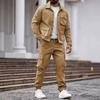 Men's Cross-border Workwear Suit: Multi-pocket Jacket & Long Pants for Outdoor Casual Sports
