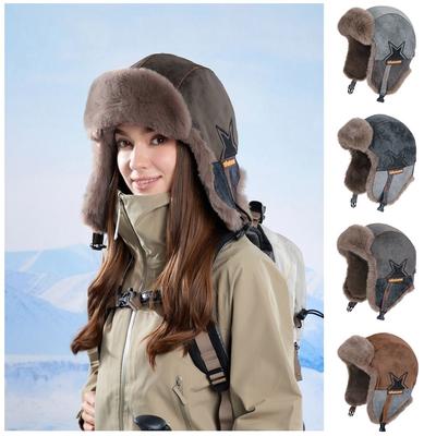 Thickened Winter Velvet Hat Soft Ear Protection Hat Fashion Ushanka Hat  Winter Travel Casual Wear