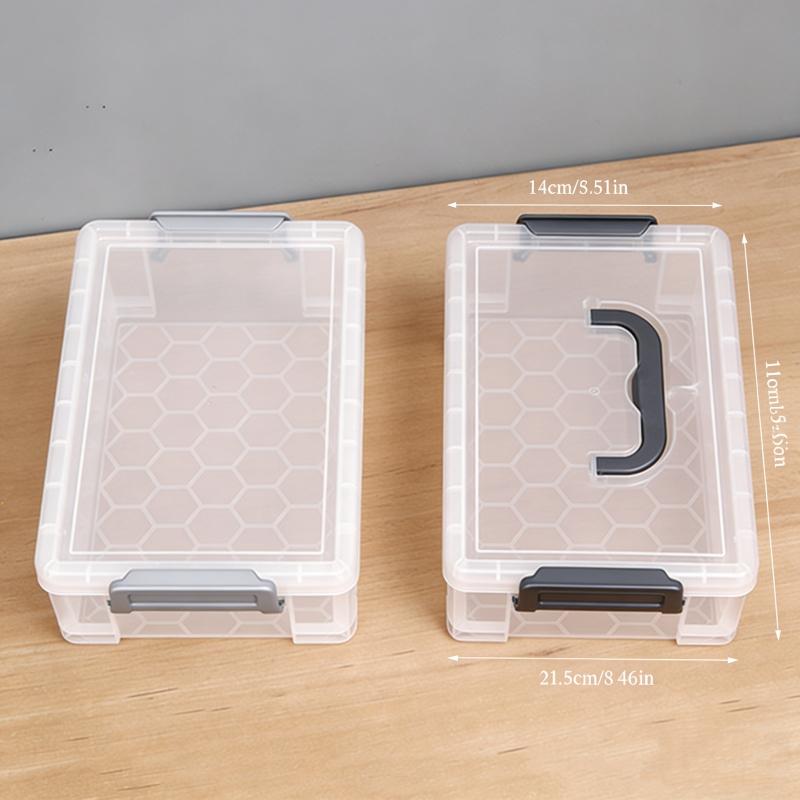 Stackable Plastic Storage Box Portable Watercolor Drawing Pen Case For Painting Plastic Rectangular Stationery Organizer Box