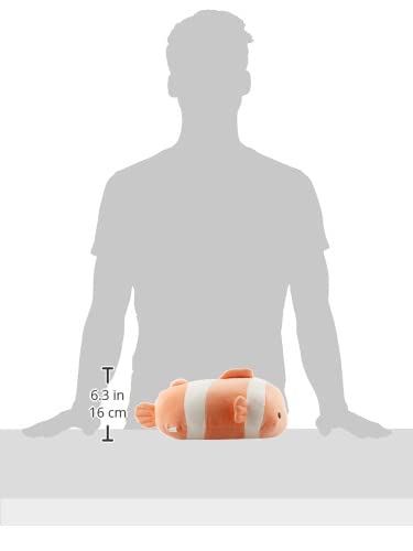 Livheart Bolster Cushion, Marshmallow Aquamie, Clownfish, W15xD27xH14cm, 68229-21