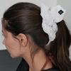 Spangle Knit Scrunchie_Large_White