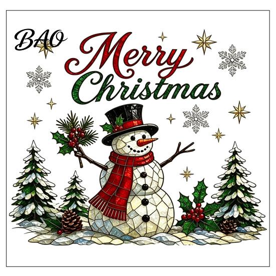 Reusable Window Stickers Christmas Clings, Removable PVC Decals, Snowy Festive Classroom Holiday Decorations Glass for Party Home And Store