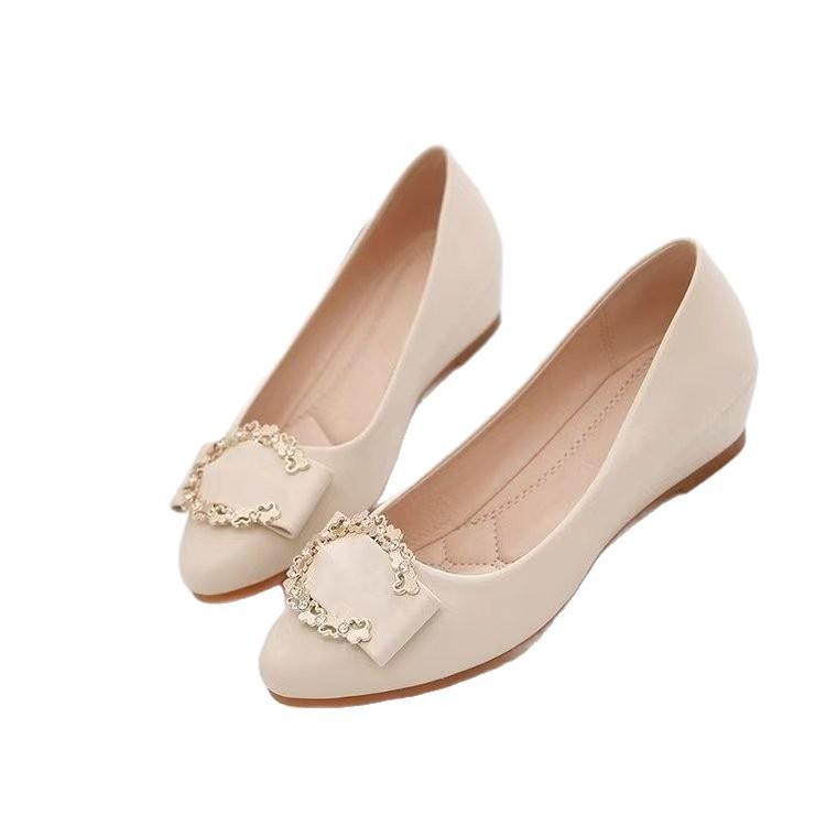 Women's soft leather single shoes women's 2025 autumn new flat-bottomed casual versatile non-slip soft sole one-pedal Doudou shoes women