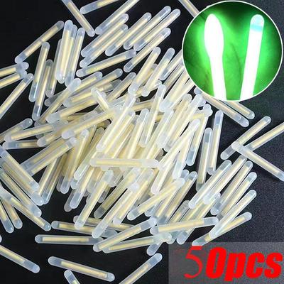 50 pezzi di canna da pesca fluorescente Firefly, canna da pesca galleggiante, canna da pesca luminosa scura, canna da pesca fluorescente per esterni