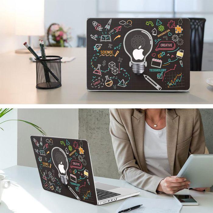 Coque de protection pour MacBook Air 15 Pouces - BOOLING - M4 M3 M2 - Ultra Slim - Antidérapante - Motif Science